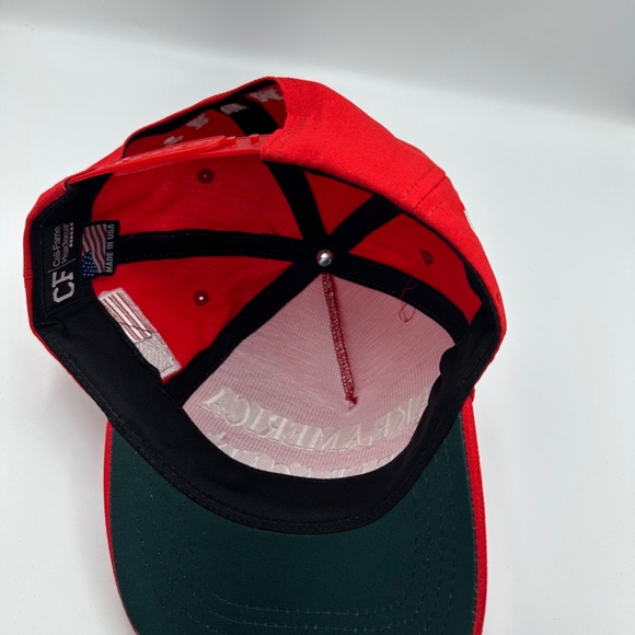 Cali-Fame Trump Make America Great Again Logo Red Trucker Hat Cap One Size - Picture 5 of 8